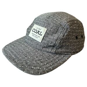 Coal The Provo Grey and Black Adjustable UPF Tech 5 Panel Hat